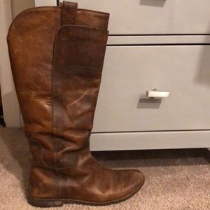 Frye Paige Tall Riding Boot Cognac Women's size 8